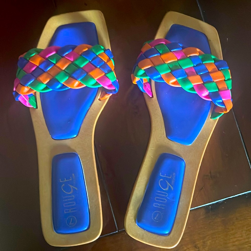 🌈 COLOR BLOCK SANDALS size 7